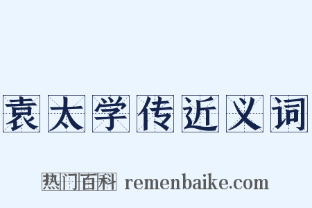 袁太学传近义词是什么意思的图片